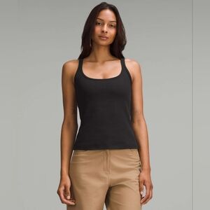 Lululemon Slim Fit Stretch Cotton Tank Top Size Medium Bone